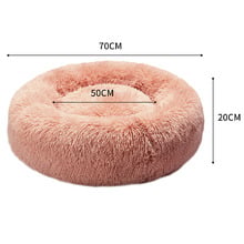 Pink PaWz Faux Fur Calming Cat Bed
